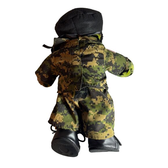 Build A Bear BAB Military Camouflage Bear 18 inches Army Uniform Black Boots - Picture 3 of 8